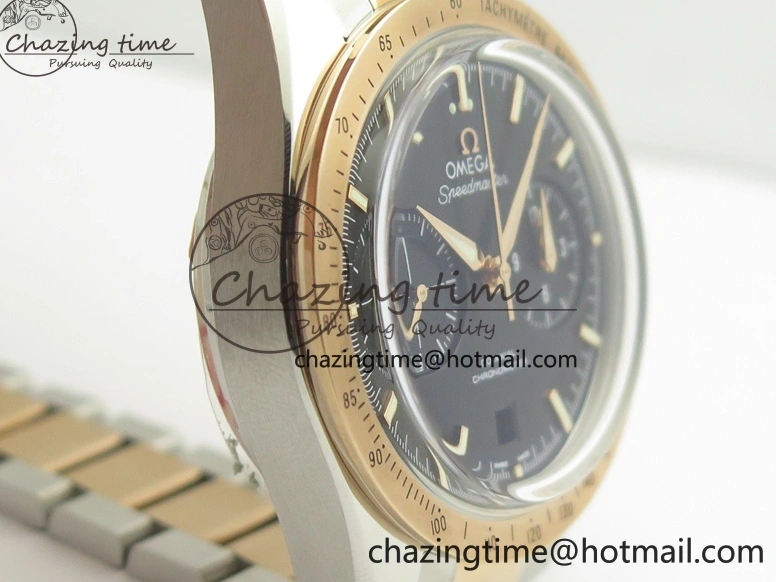 0521 Speedmaster ’57 Co-Axial SS RG OMF 1:1 Best Edition Black Dial On SS RG Bracelet A9300 (Free Leather Strap) RelaxedFit 8071